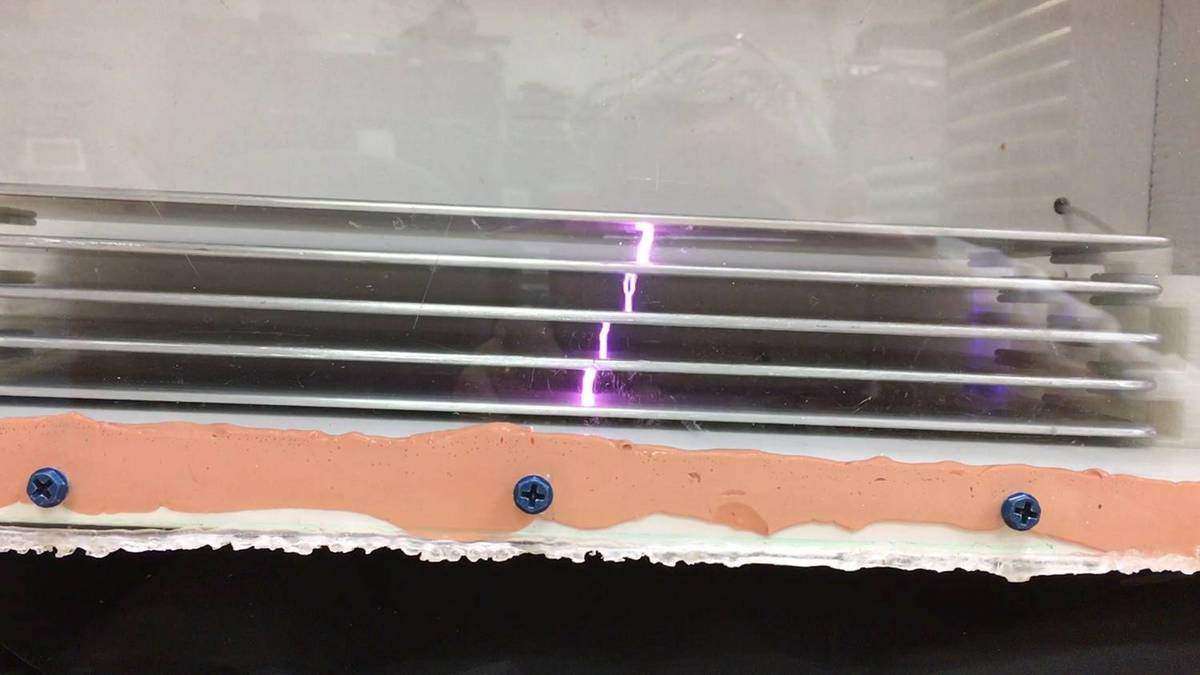 An invisible cosmic ray...made visible in demos of Cosmic Connection