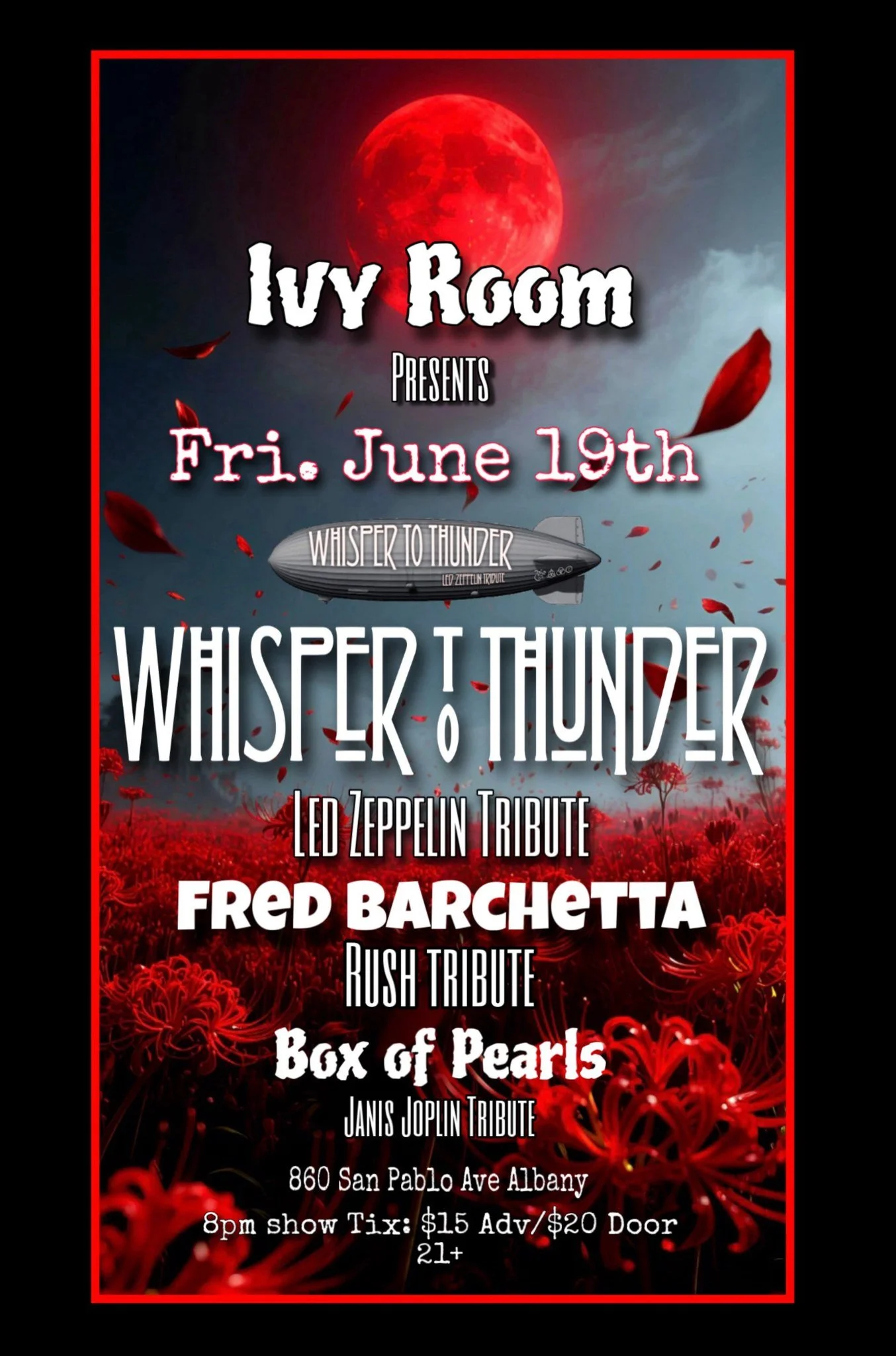 Fred Barchetta/Whisper to Thunder/Box of Pearls @ Ivy Room Berkeley, CA