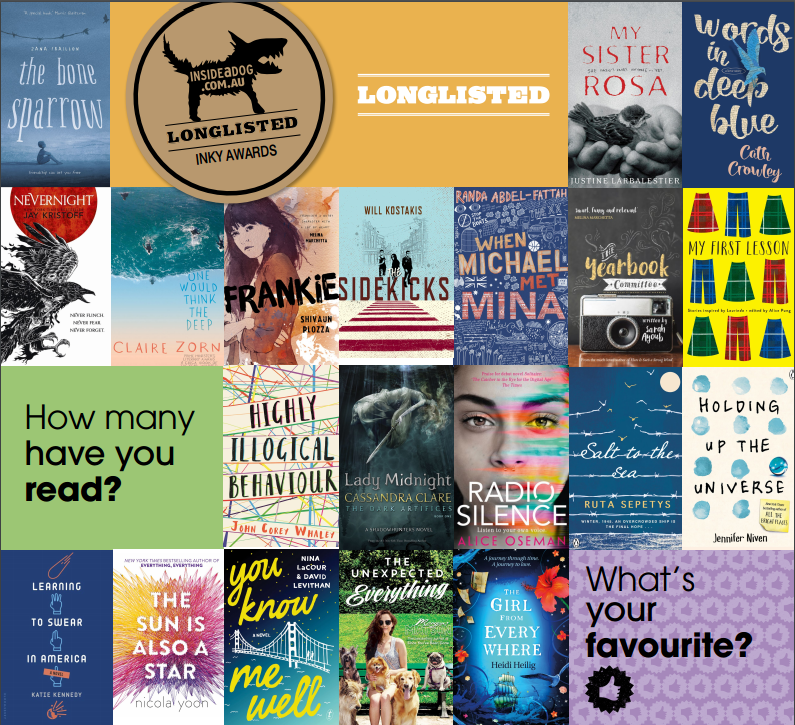 2017 Inky Awards longlist (Centre for Youth Literature, State Library Victoria)