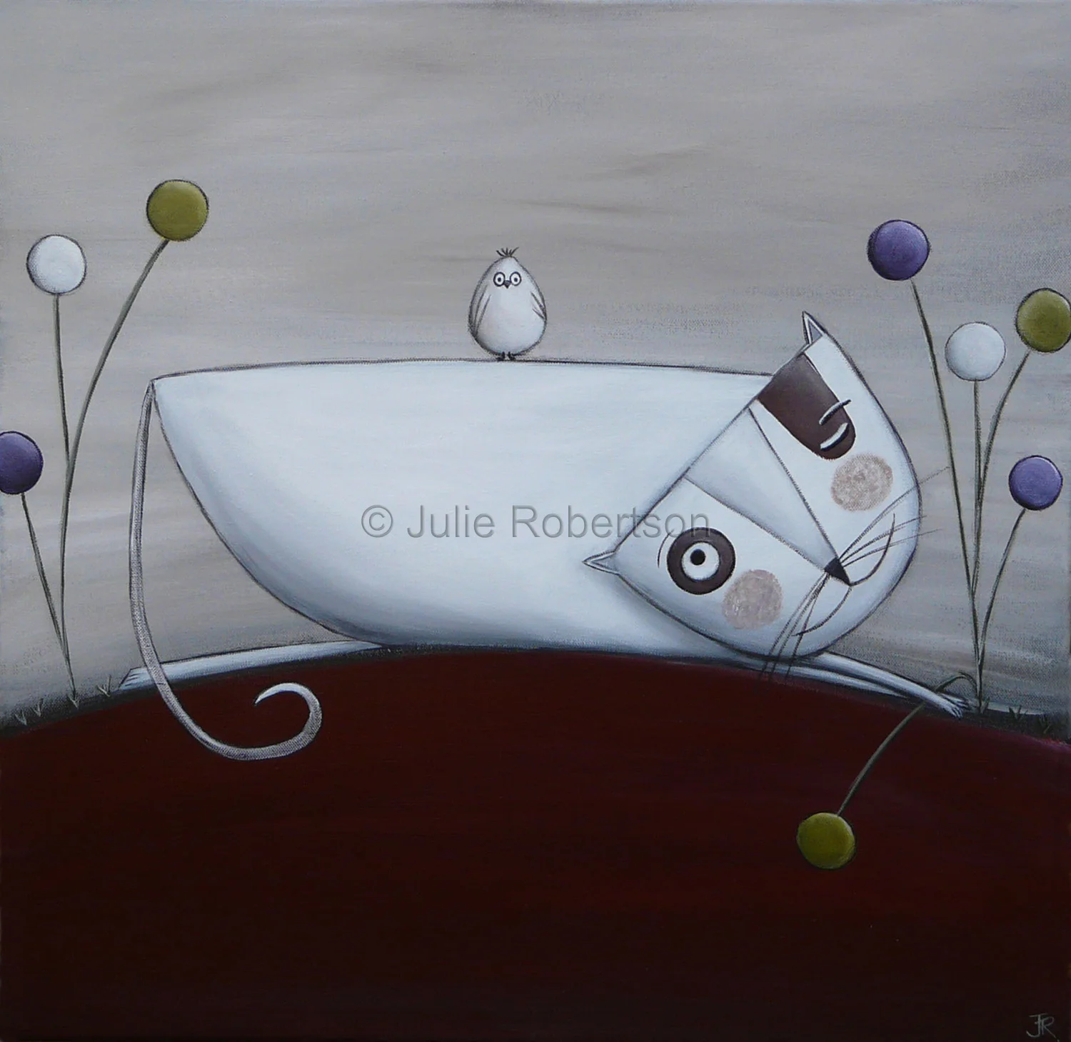 Cat 2 - acrylic on canvas 61 x 61cm