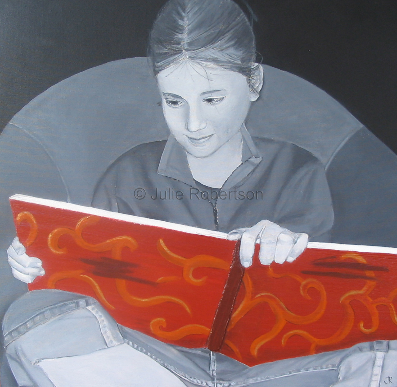 Tales of a Girl - acrylic on canvas 61 x 61cm