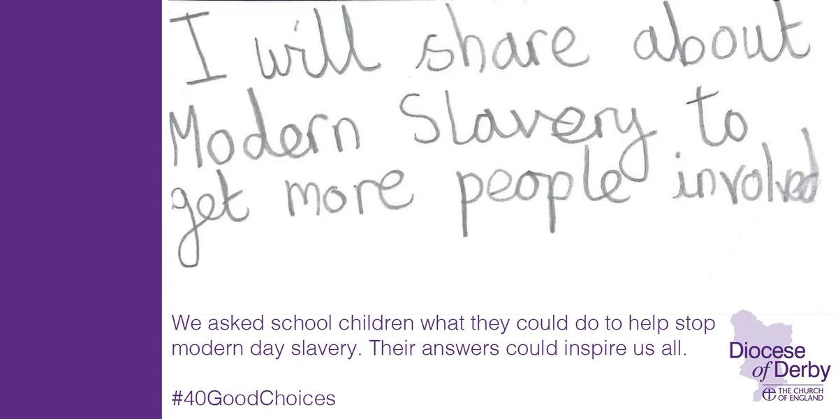 Pledges made by children at the Children's Modern Slavery Summit in Derby