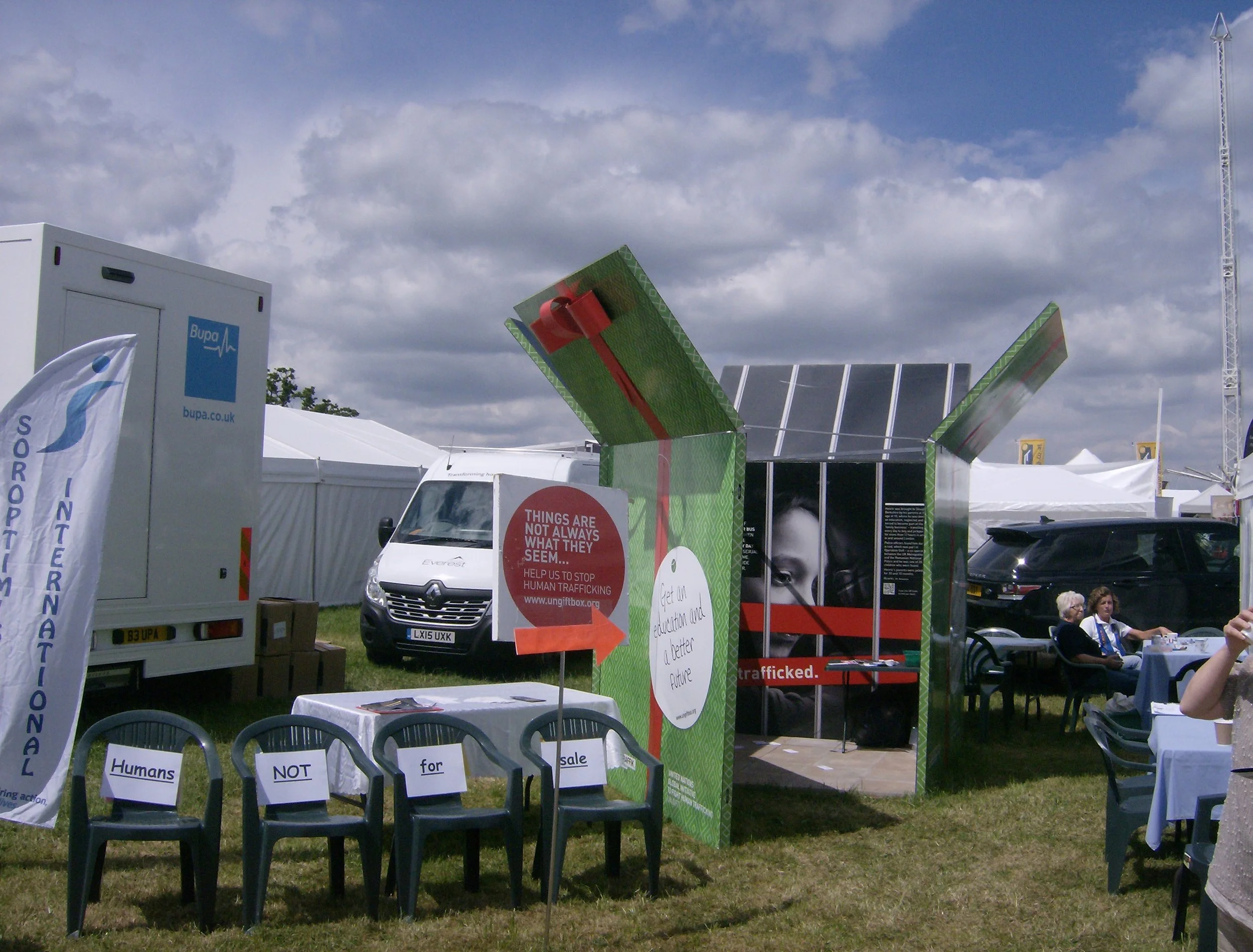The group hosted the Stop the Traffik Gift Box at the County Show