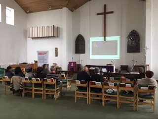 The training group learning about modern slavery