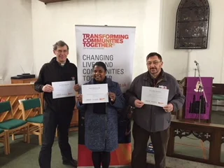 A few trainees with their certificates!