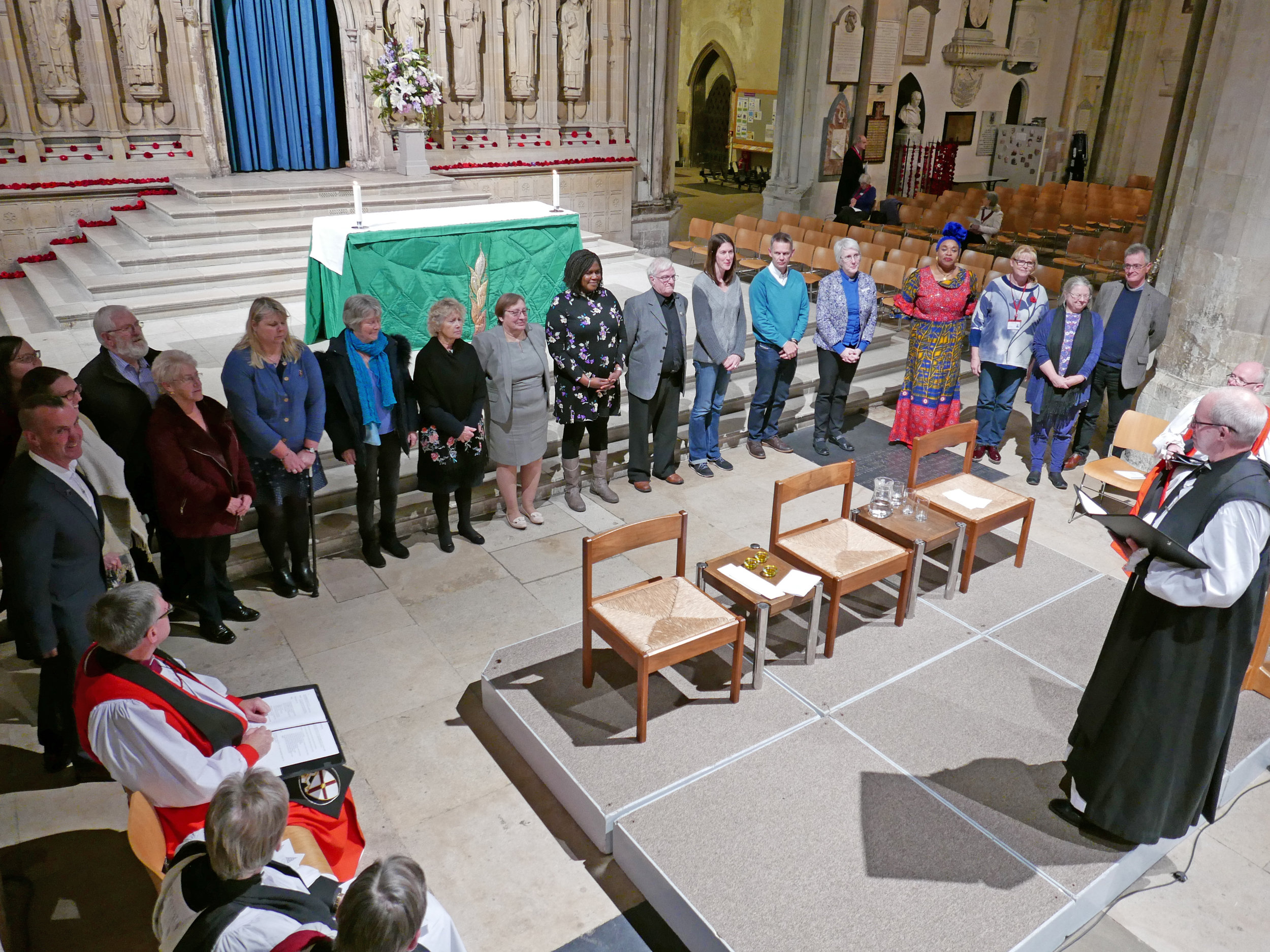 Archbishop Juston commissions the volunteers