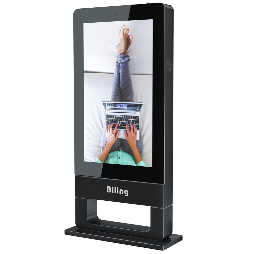 Floor Stand Kiosk with A4 Paper Printer LCD Display WiFi Network