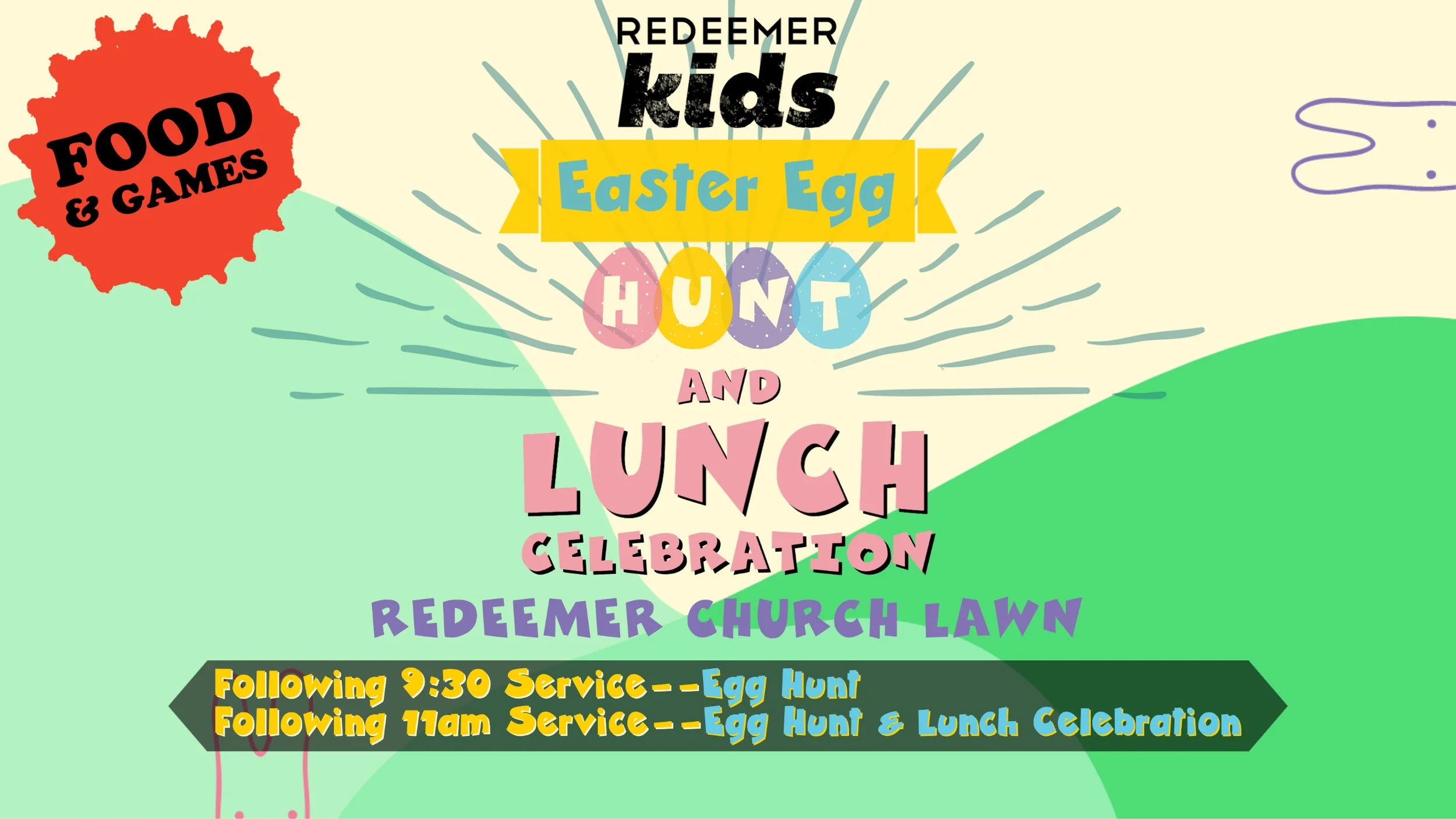Redeemer Kids Easter Egg Hunt &amp; Lunch Celebration | Sun, Apr 17
