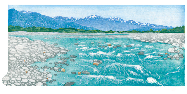 安曇野【芒種】雪解け水増す頃(社/宮本橋)爺、鹿島、五竜