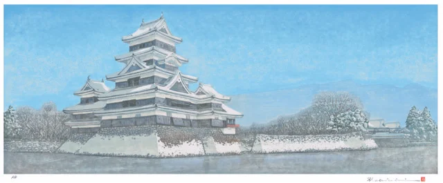 松本城 雪晴
