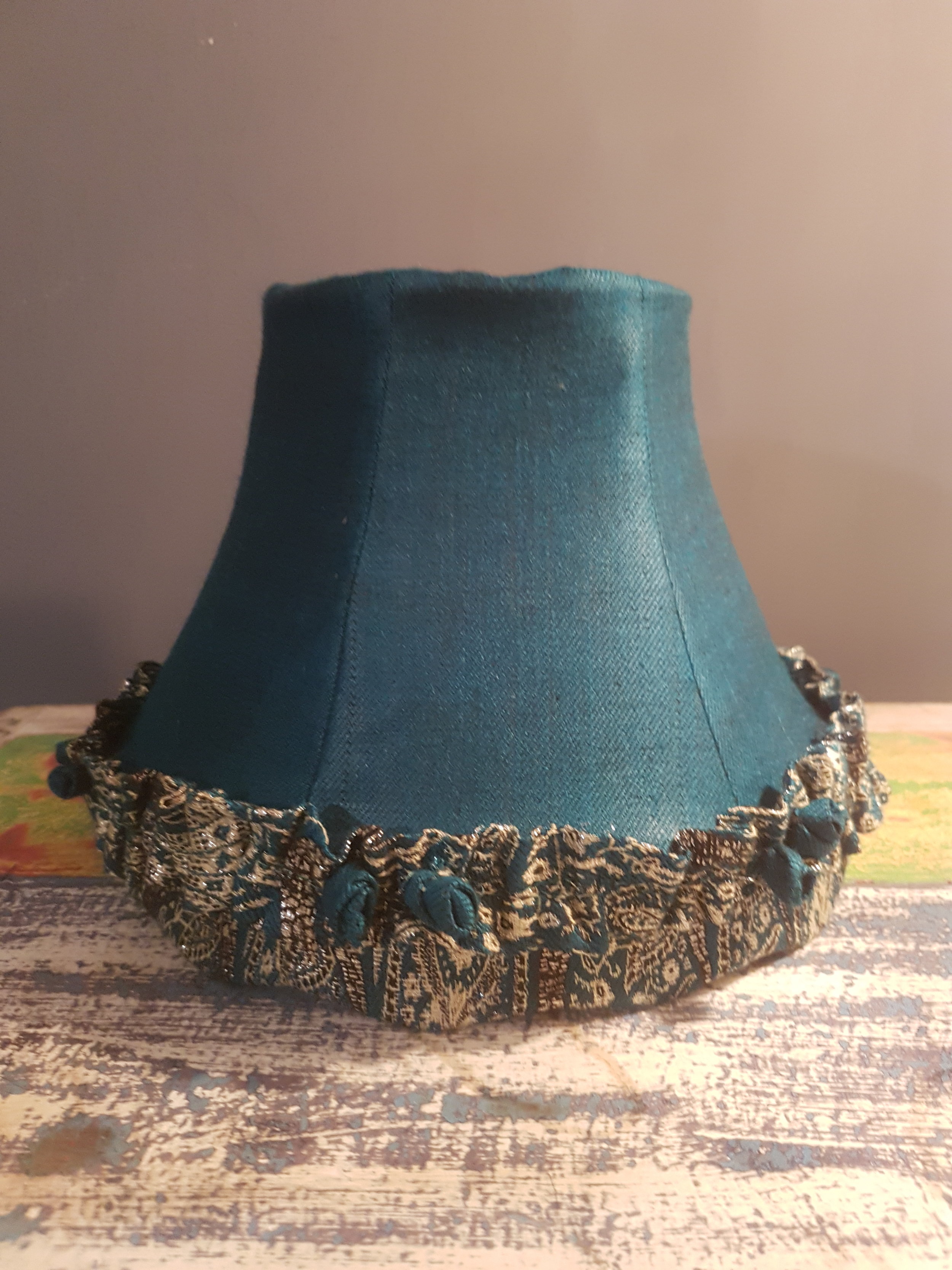 Teal&SilverLampshade