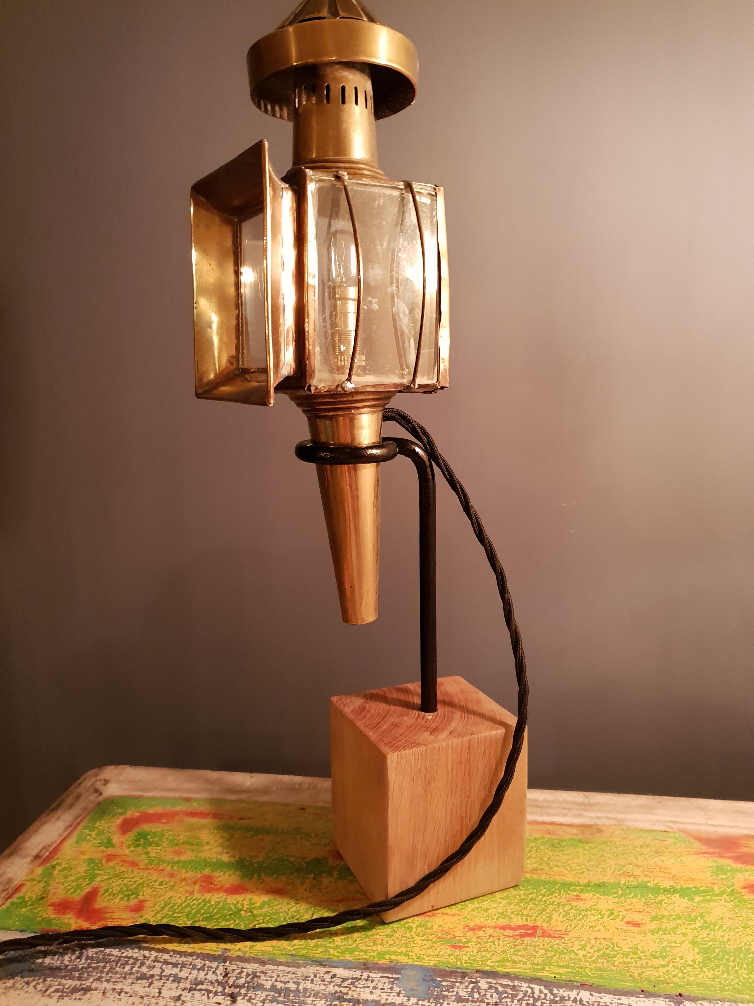 Brass Carriage Table Lamp