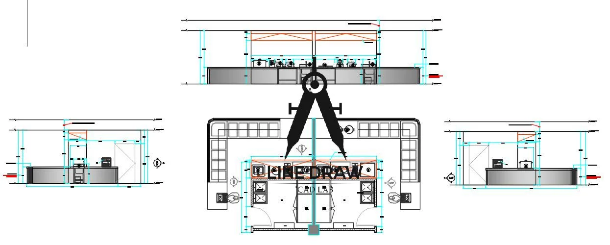 Typical Food Stall Elevation Set (DWG)