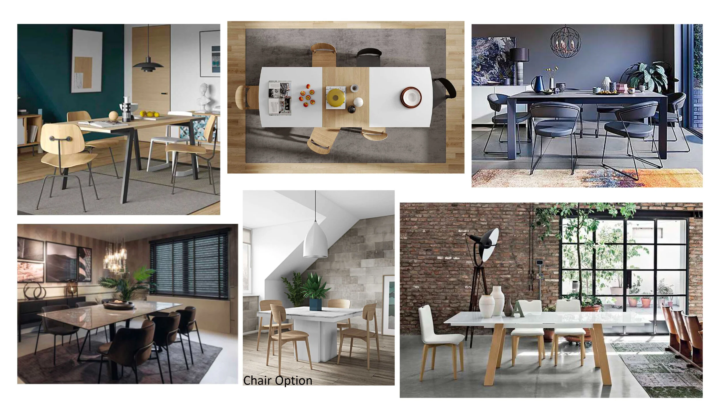 Another mood board offering dining tables xx