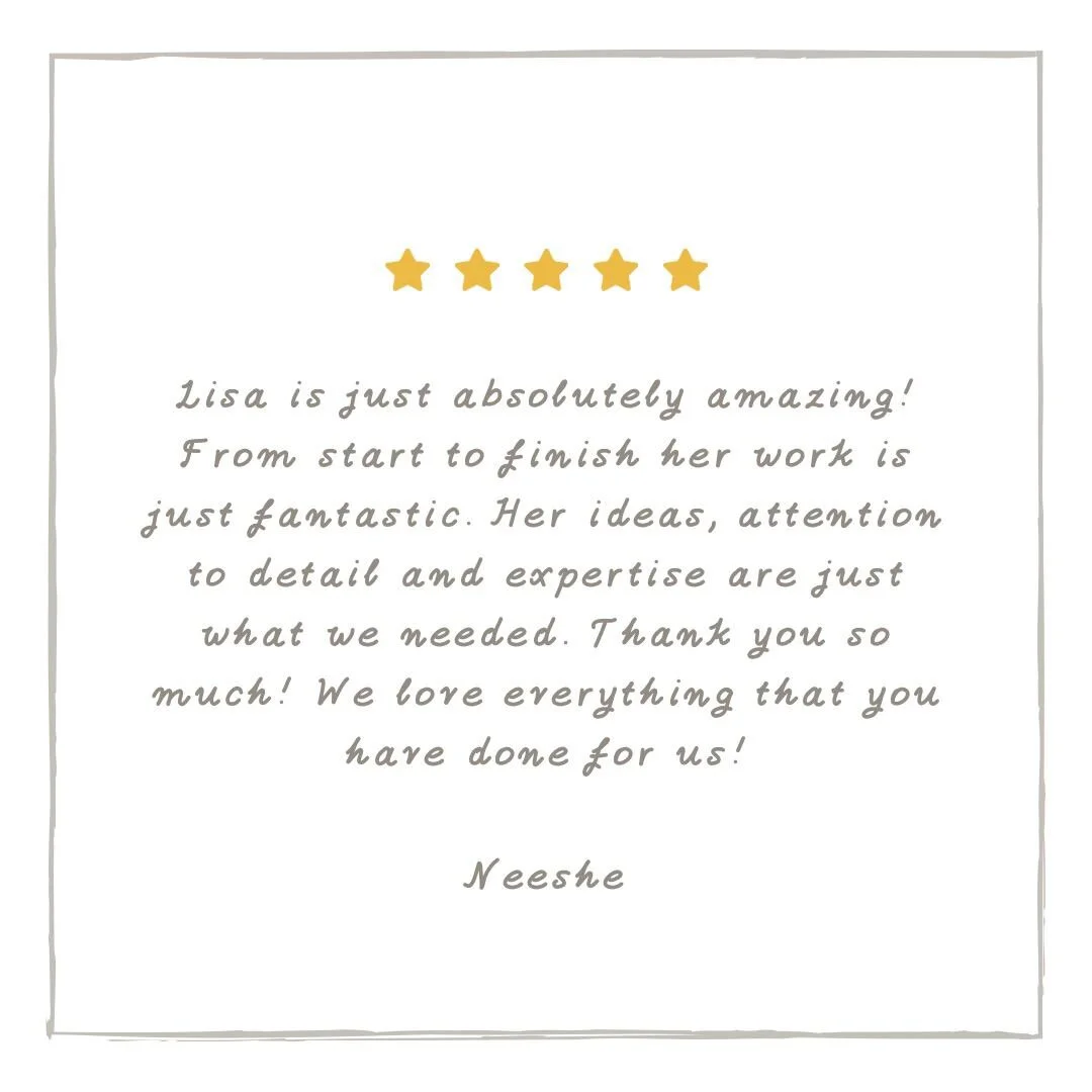 We are so grateful to our client for giving us such a lovely review xx