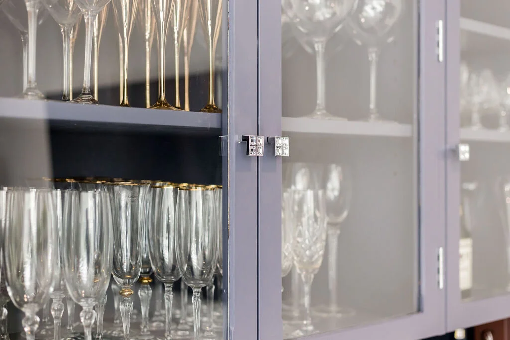 These upcycled cabinets looked so different!