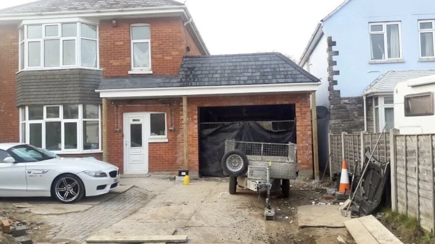 The scaffold is down .. our Bournemouth extension is now coming together!! That’s a big garage! 🤩