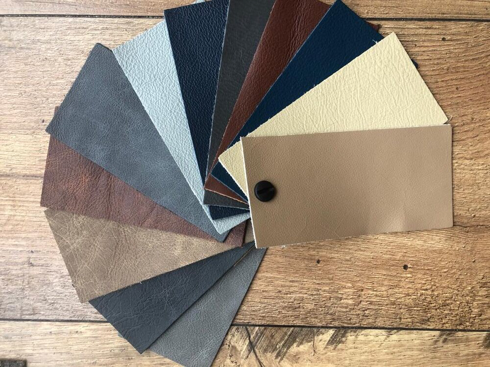 These are leather samples for the new gorgeous sofas in our online shop!! 😍 Which colour do you prefer? xx