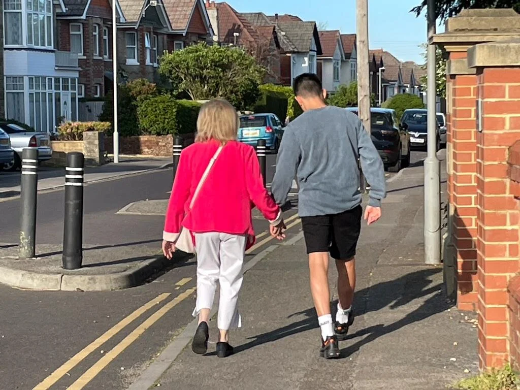 So sweet  .. 3 generations bank holiday ! X my son and my mum x