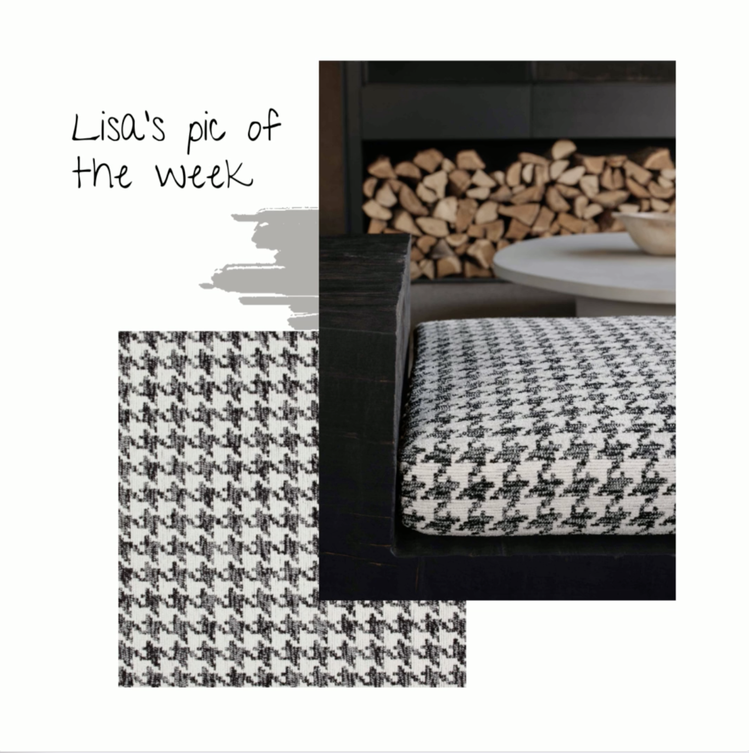Timeless chenille houndstooth .. so smart 💕
