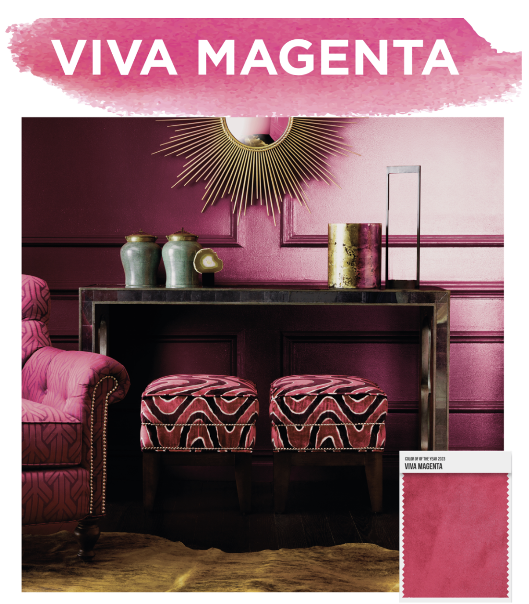 Hail magenta, our colour of the year for 2023, as shown by Robert Allen, how lush (Its gonna take some guts tho!!) x 