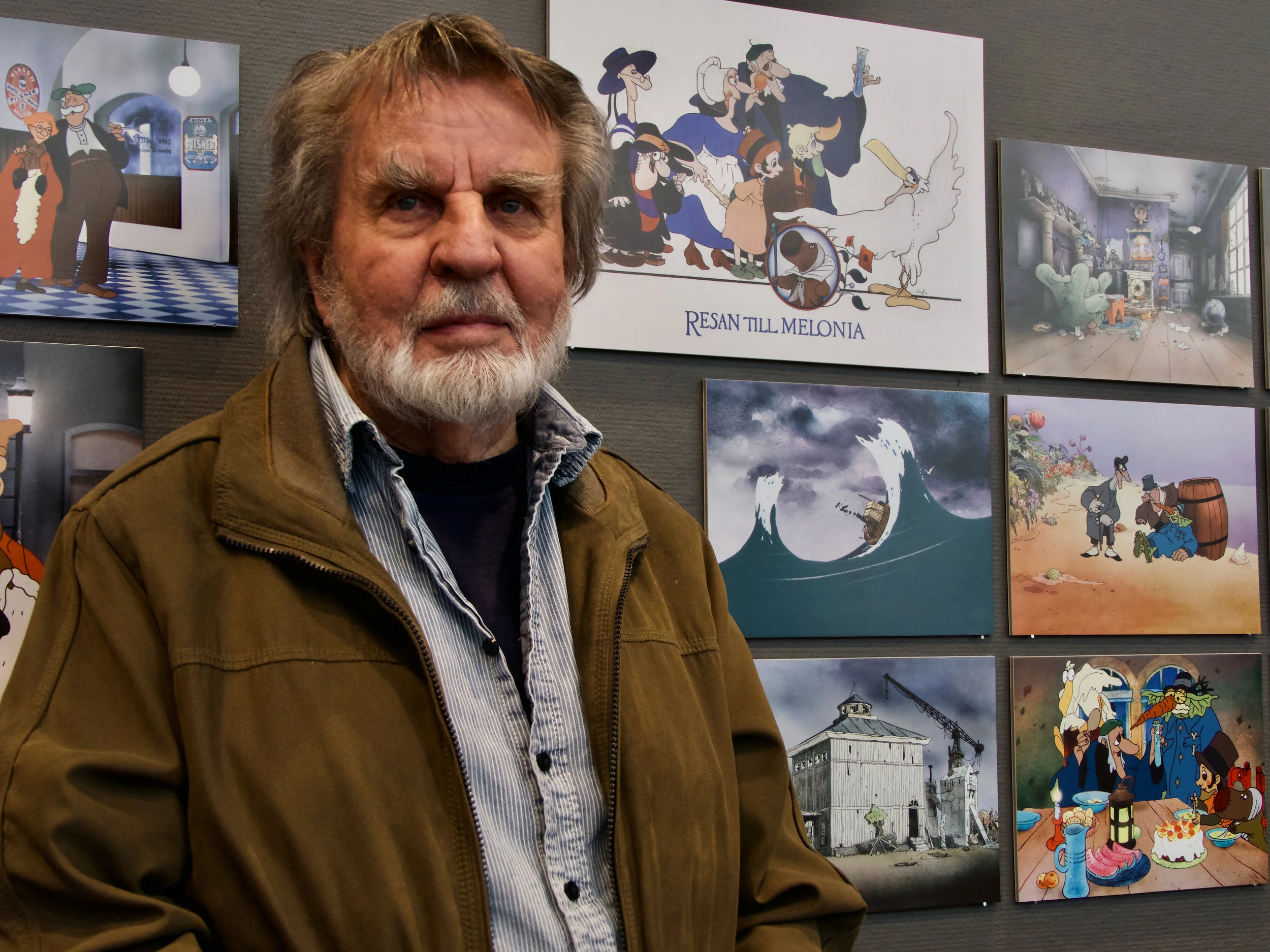 Festivalens hedersgäst Per Åhlin presenterade sina utställda bilder på Konsthallen från olika produktioner under hans yrkeskarriär.
