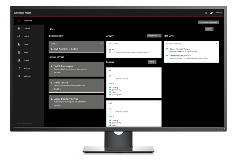 PRODUKTNYHET: Audinate uppdaterar Dante Domain Manager