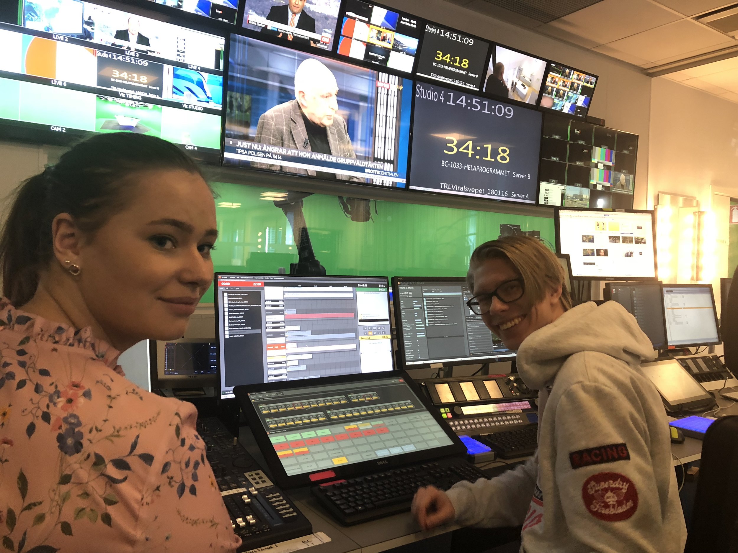  Anna Larsson och Fredrik Svensson gjorde LIA på Expressen som sändningsproducenter hösten 2018. 