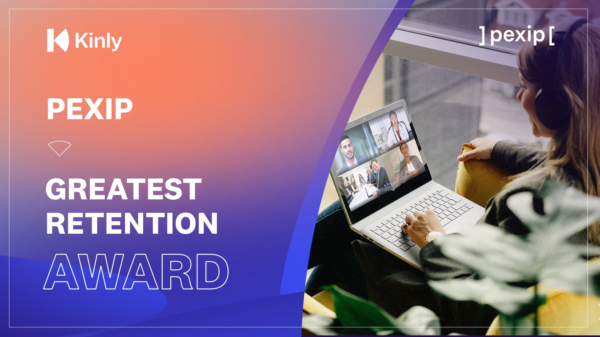 Kinly UK tilldelades Greatest Retention Award av Pexip