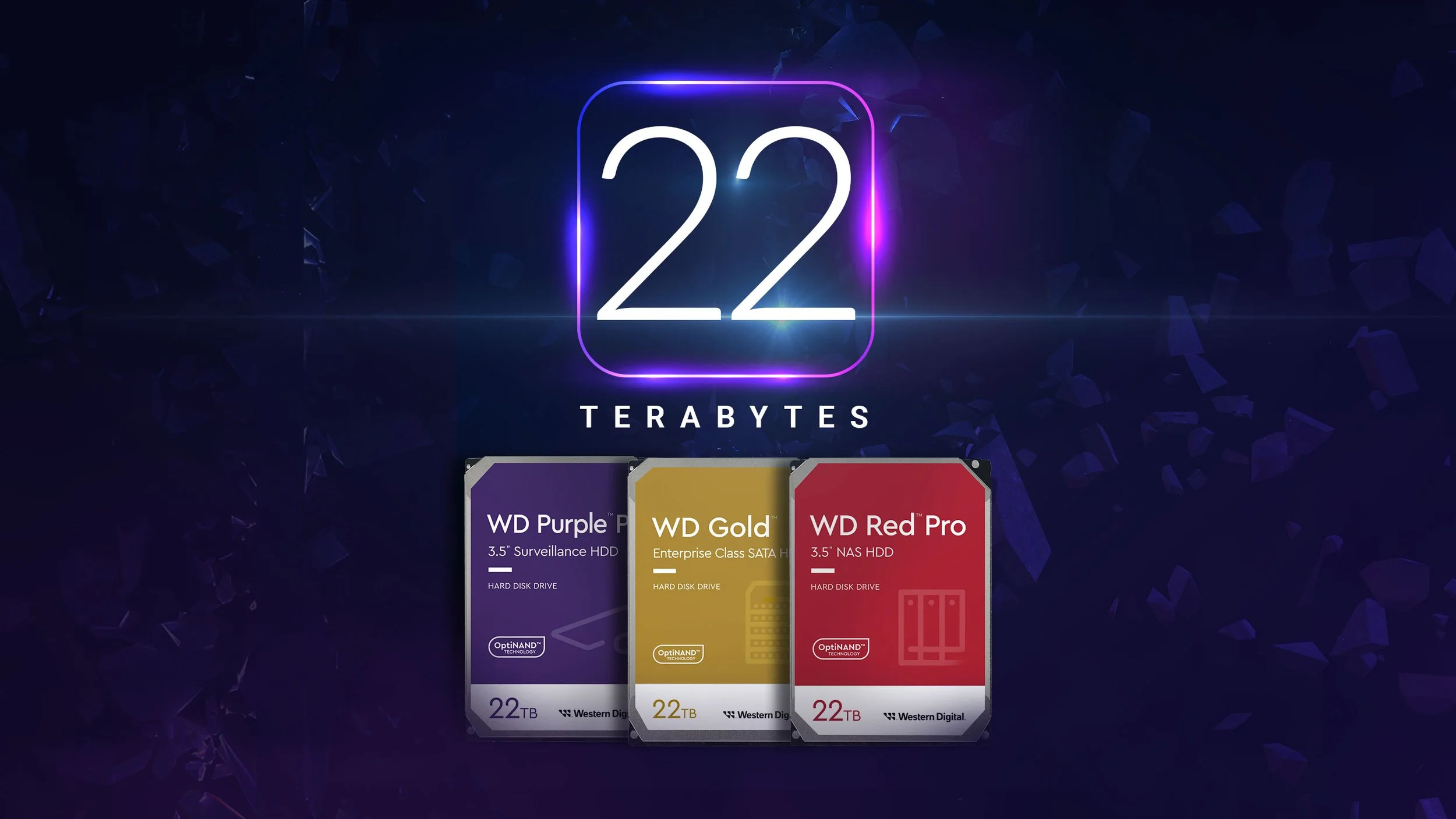 Tre nya 22 TB hårddiskar 