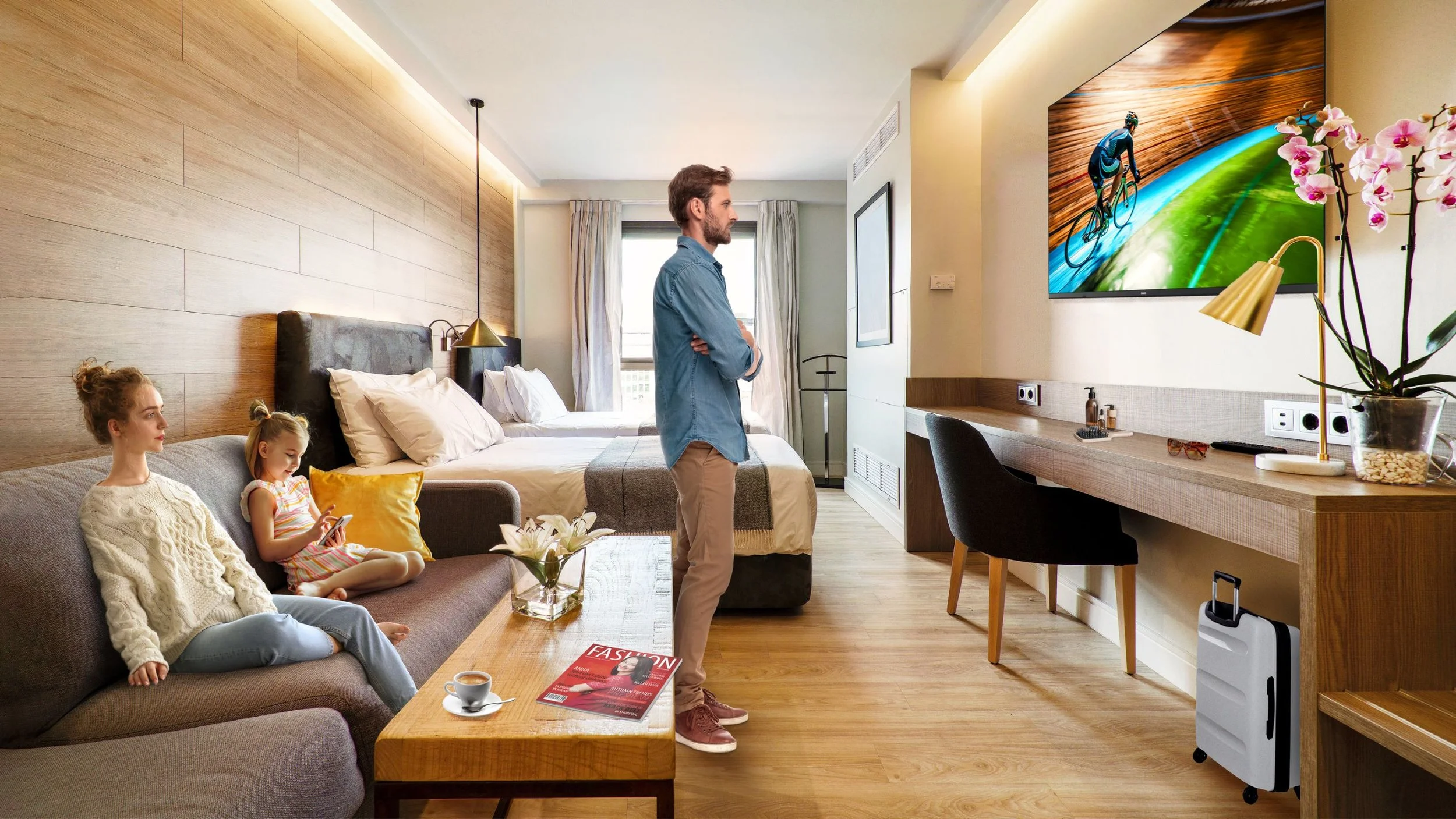Chromecast built-in™ funktion på skärmar från PPDS