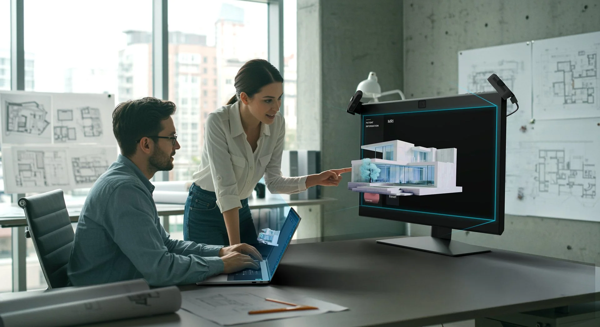 Beröringsfri 3D skyltning