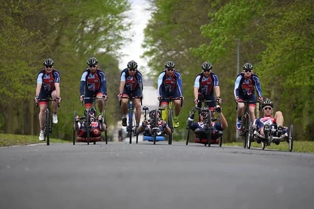 Michael Swain MBE in front with rest of the team.
