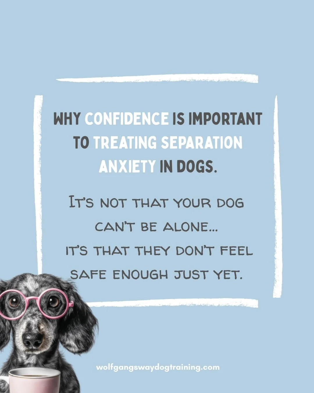 If your dog struggles to be left alone, you&rsquo;ve probably asked yourself&hellip; &ldquo;𝗪𝗵𝘆 𝗰𝗮𝗻&rsquo;𝘁 𝘁𝗵𝗲𝘆 𝗷𝘂𝘀𝘁 𝗰𝗼𝗽𝗲?&rdquo;

You&rsquo;ve tried the things people tell you will help. 
More exercise. More training. Leaving the