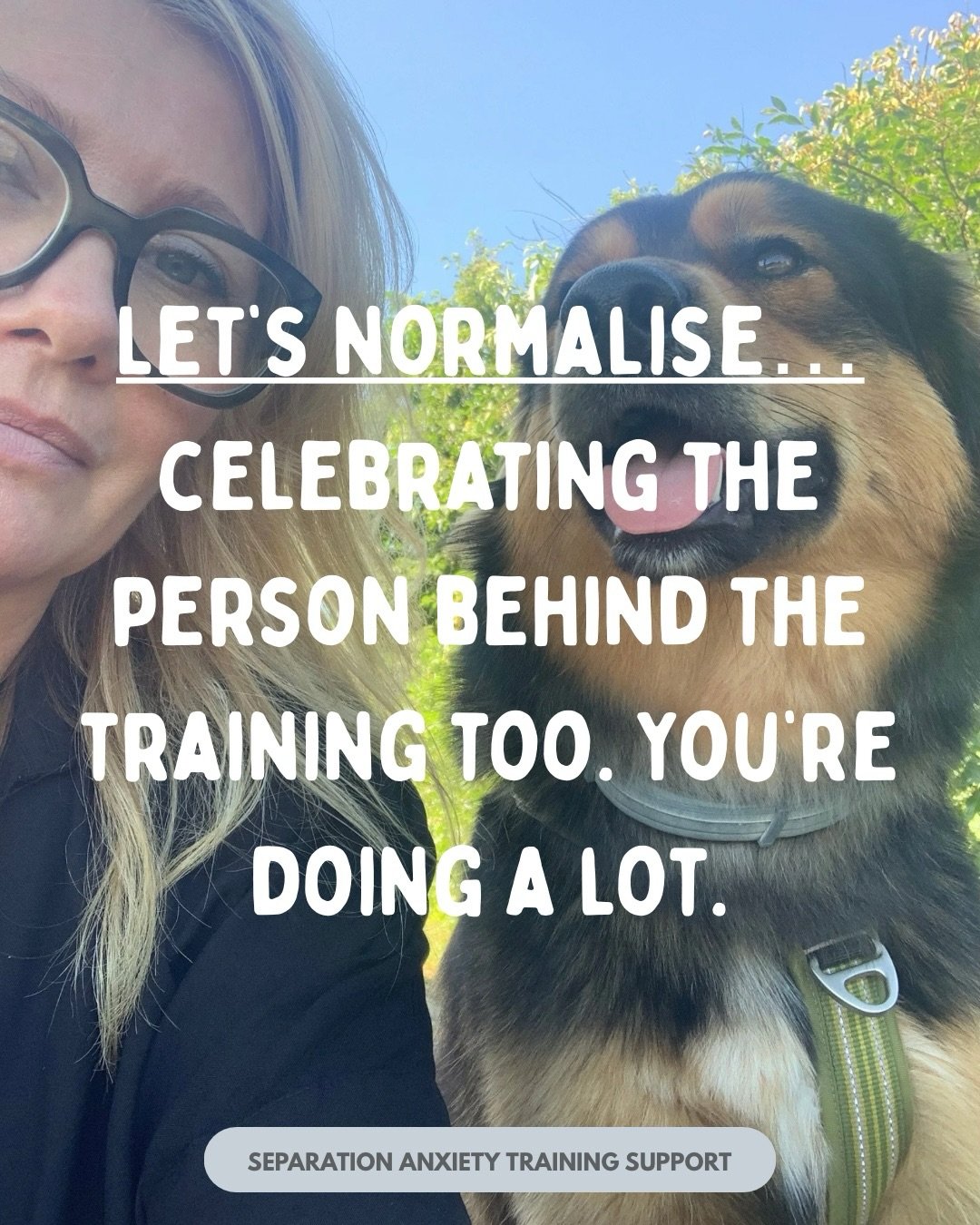 Here is to you, the person supporting the dog struggling with separation related behaviours. 

YOU ARE DOING A BRILLIANT JOB!!!!

We are here for you 💚🐕

#dogseparationanxietytraining 
#separationanxiety 
#separationanxietydog 
#dogmom 
#dogseparat