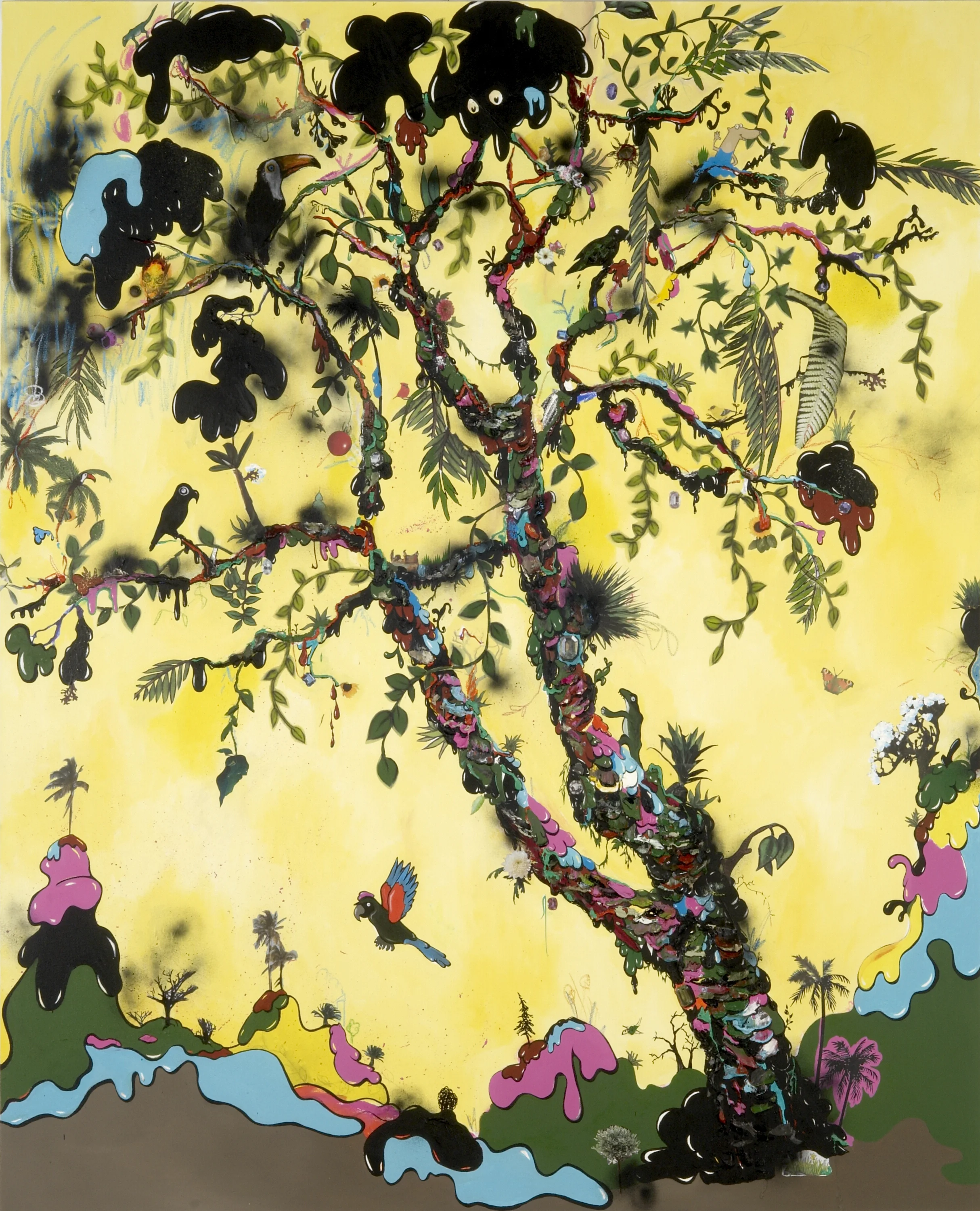South of the River, 2007, Mixed media on canvas, 210x170 cm