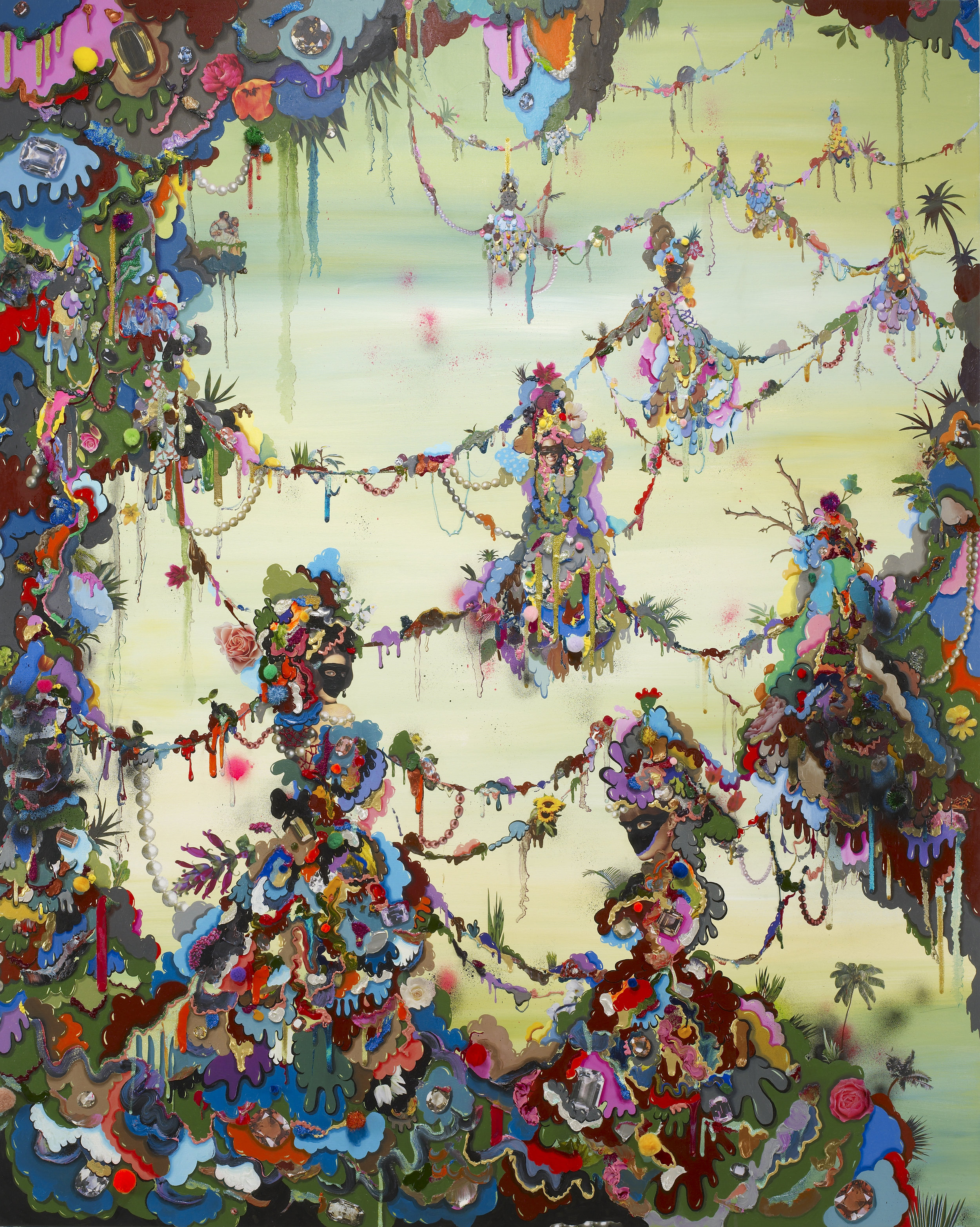 Trapeze, 2010, Mixed media on canvas, 200x160 cm