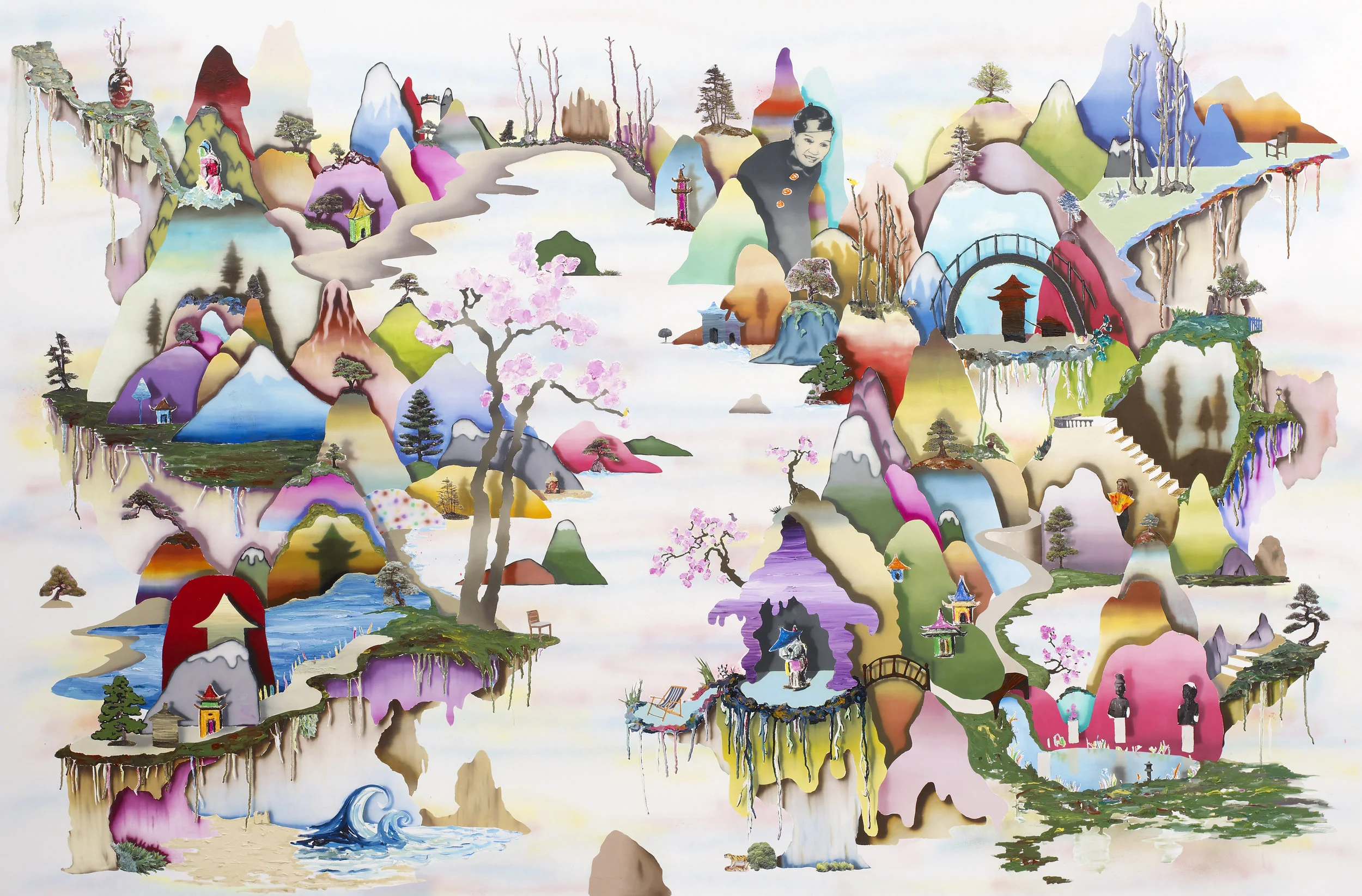  Pastorale-Orientale, 2008, Mixed media on canvas, 210x305 cm 