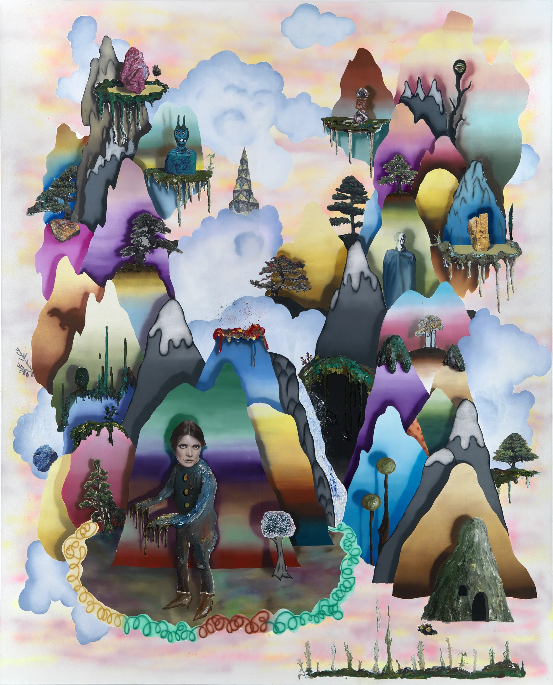  The Hills are Alive, 2008, Mixed media on canvas, 210x170 cm 