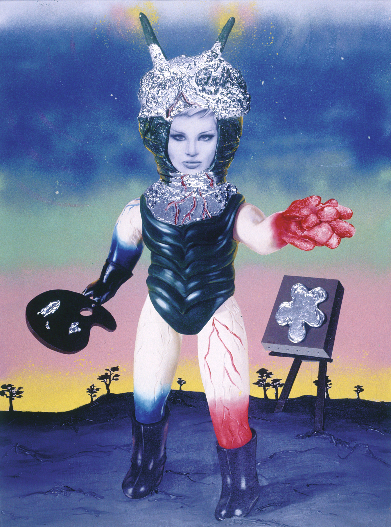When the Machine Stops, 2004, Oil and mixed media on canvas, 130x97 cm