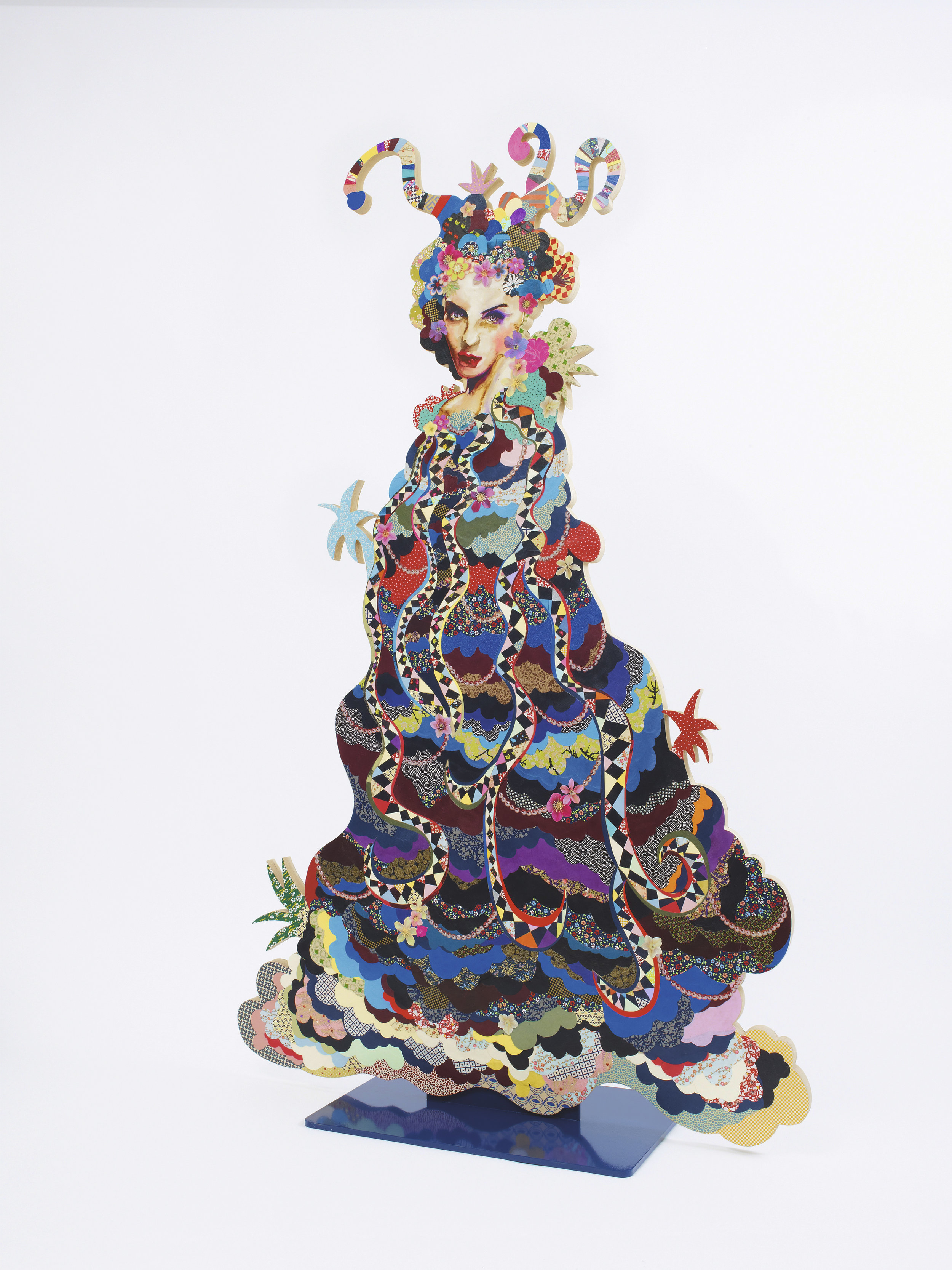 Amaranth, 2012, Mixed media on plywood/metal base, 180x110x40 cm