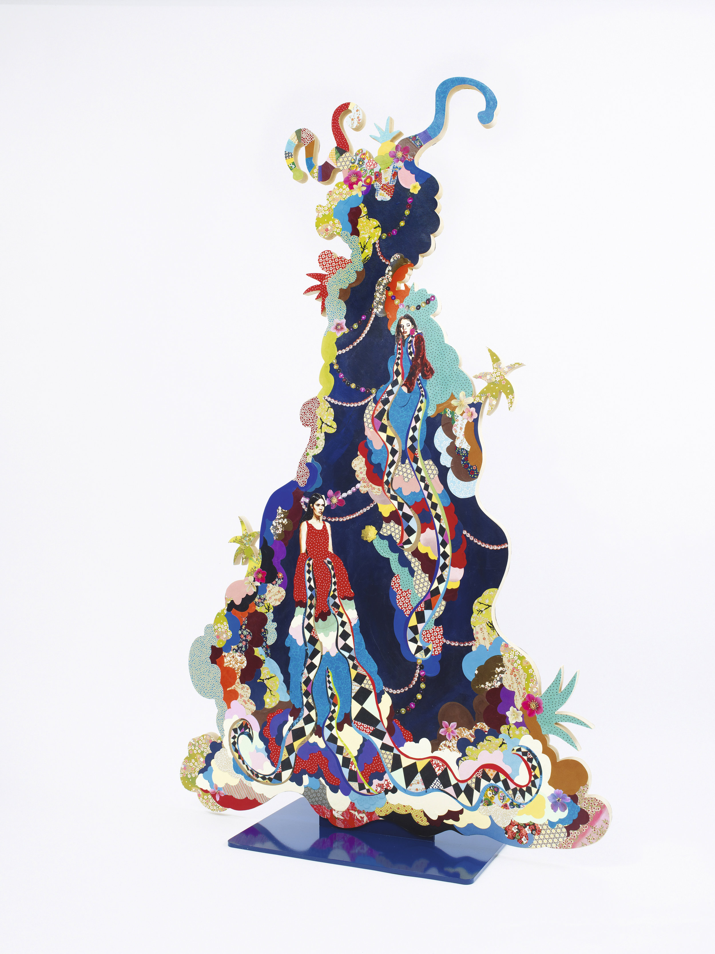 Amaranth, 2012, Mixed media on plywood/metal base, 180x110x40 cm