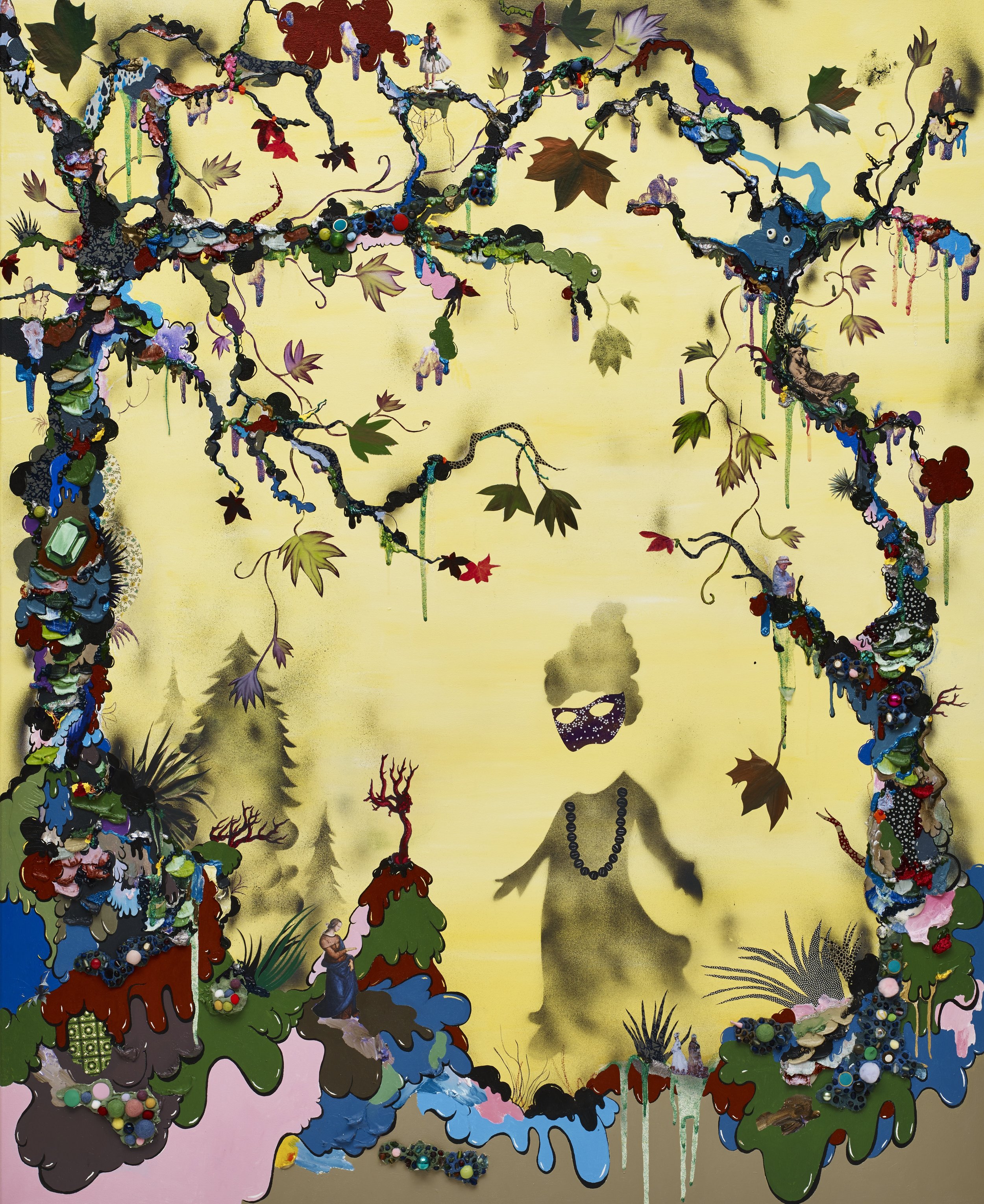 Companion Ghosts, 2015, Mixed media on canvas, 162x130 cm