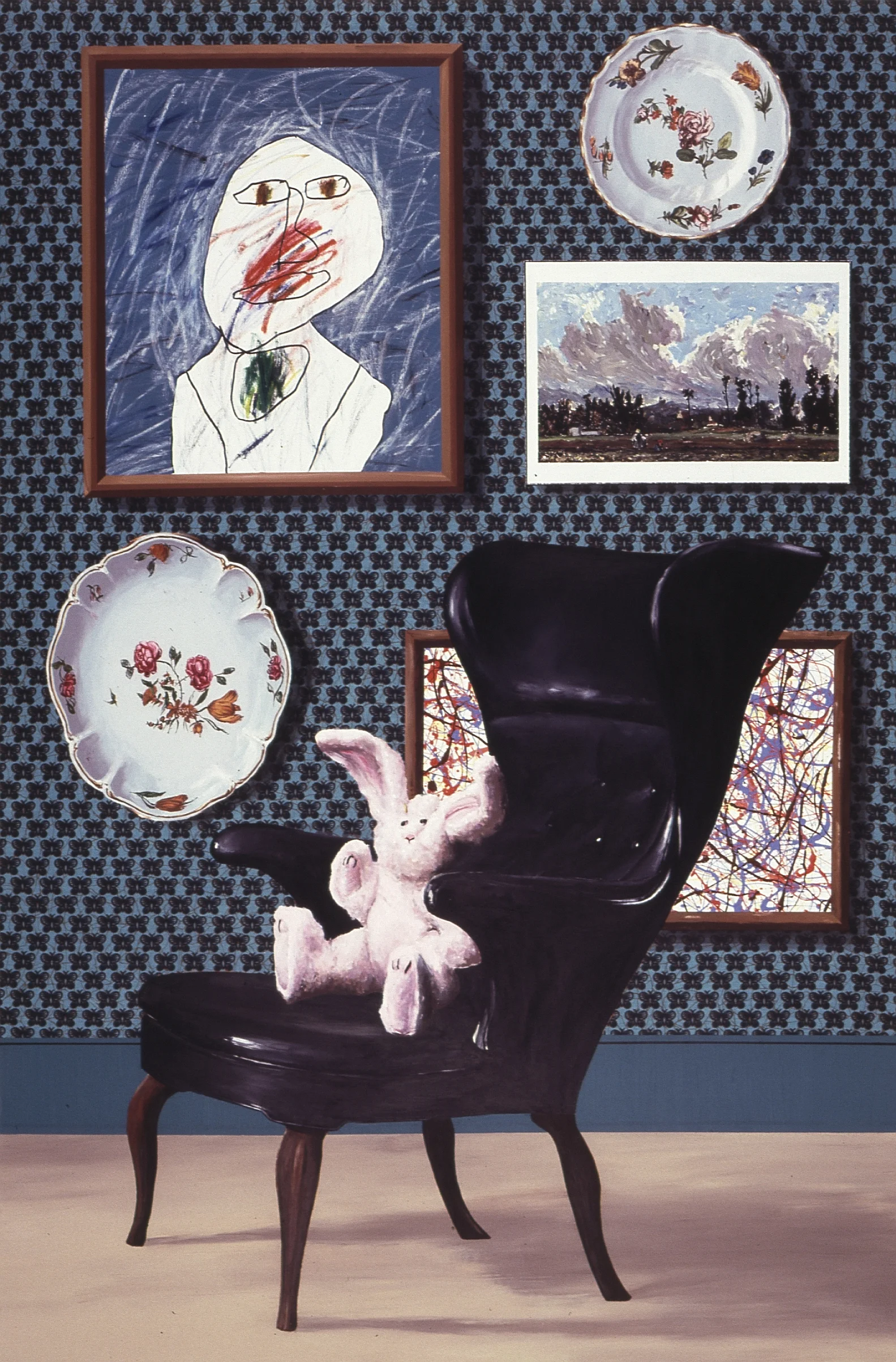 Untitled, 2001, Acrylic on fabric, 192x130 cm