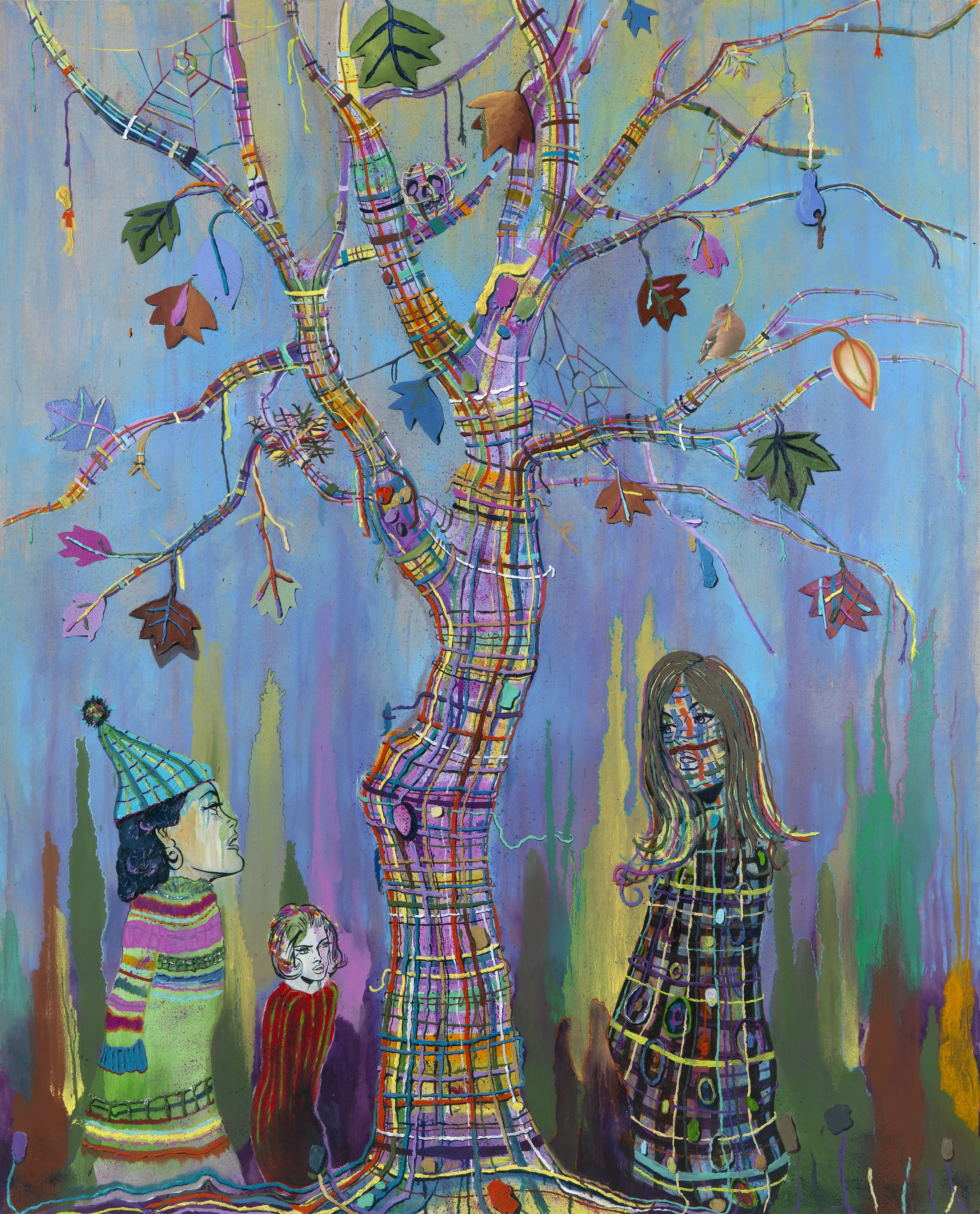 Witches' Coven, 2008, Mixed media on linen, 210x170 cm