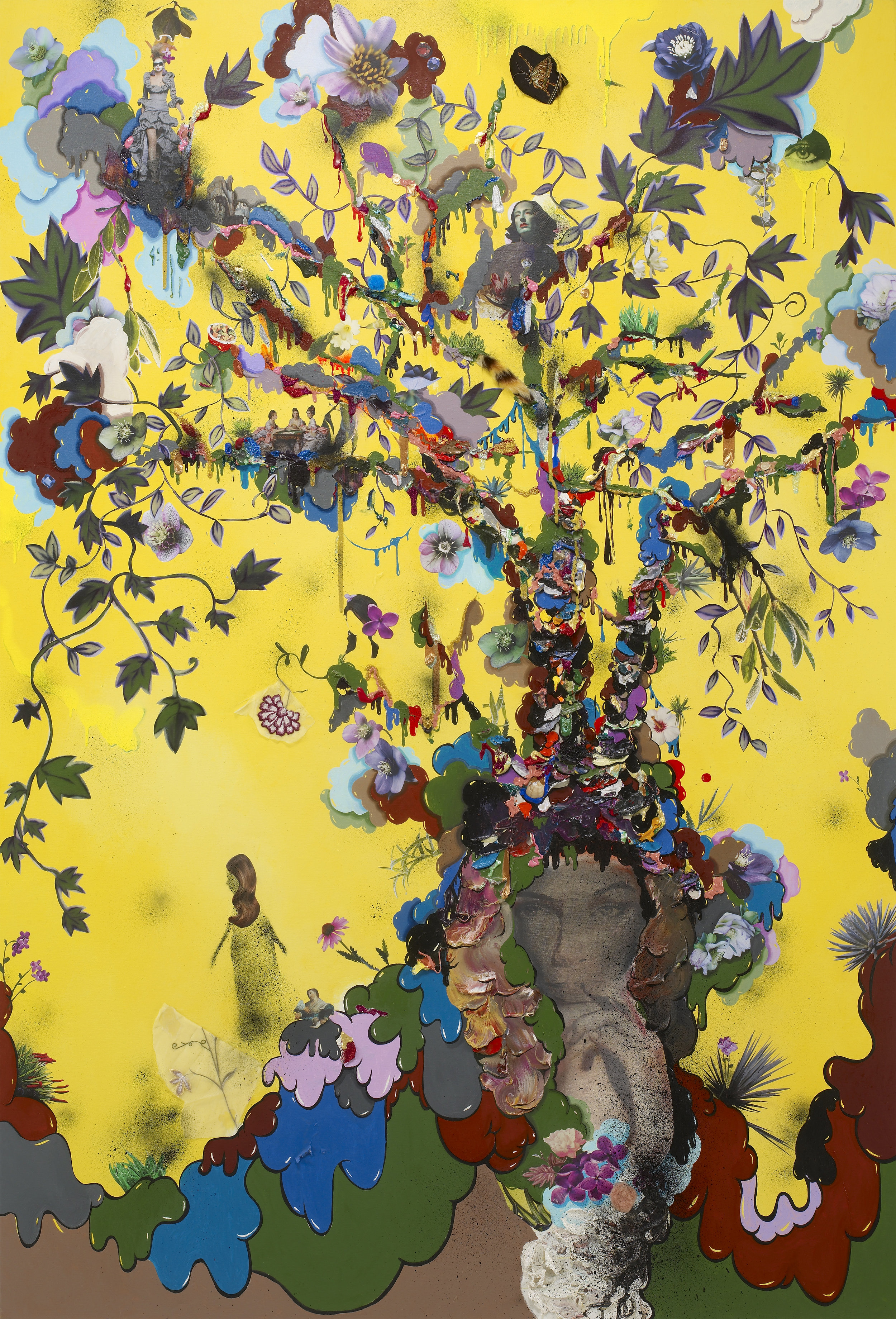 Racine, 2010, Mixed media on canvas, 190x130 cm