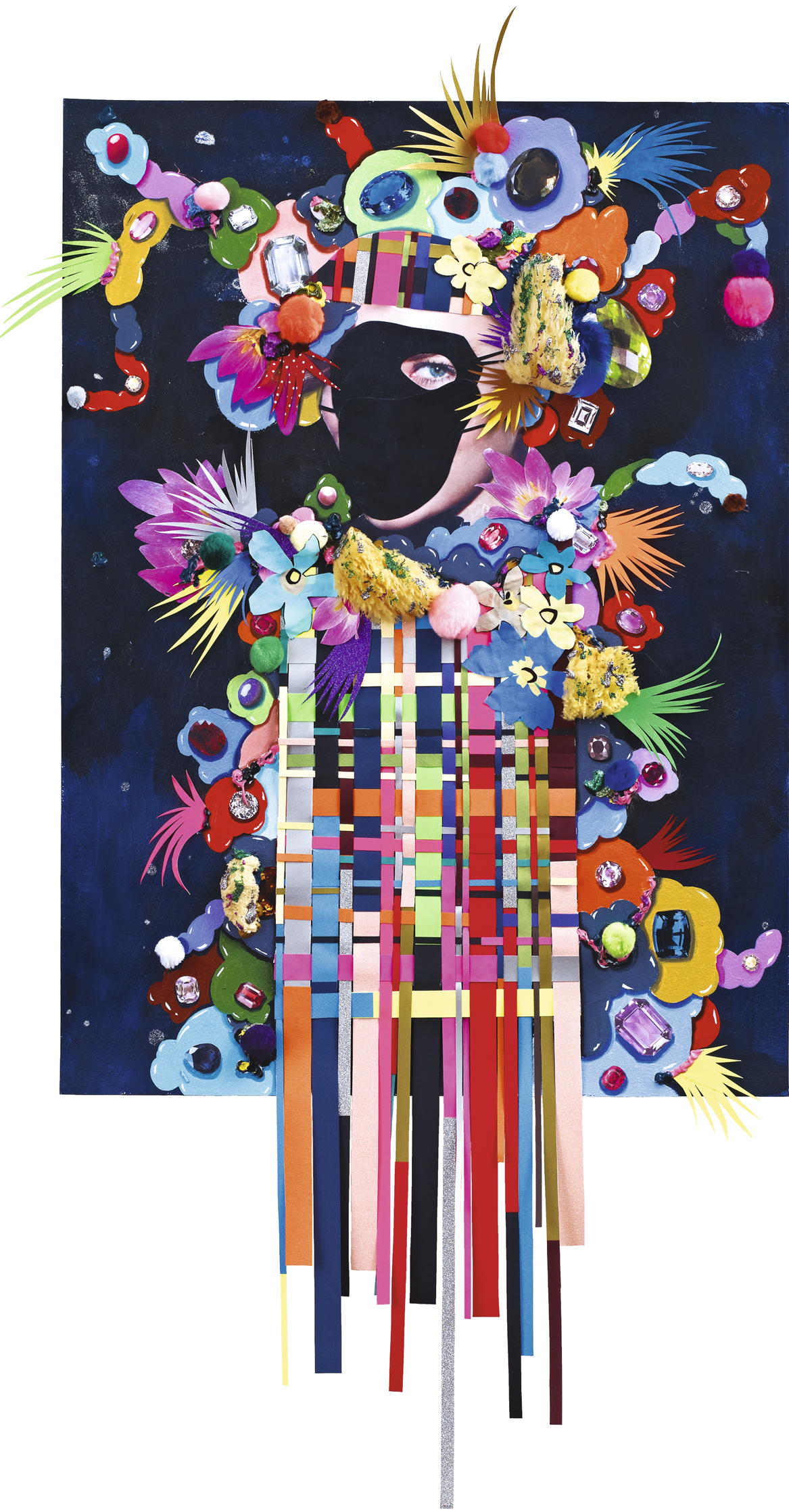 Fox-trott, 2012, Mixed media on paper, 105x61x3 cm
