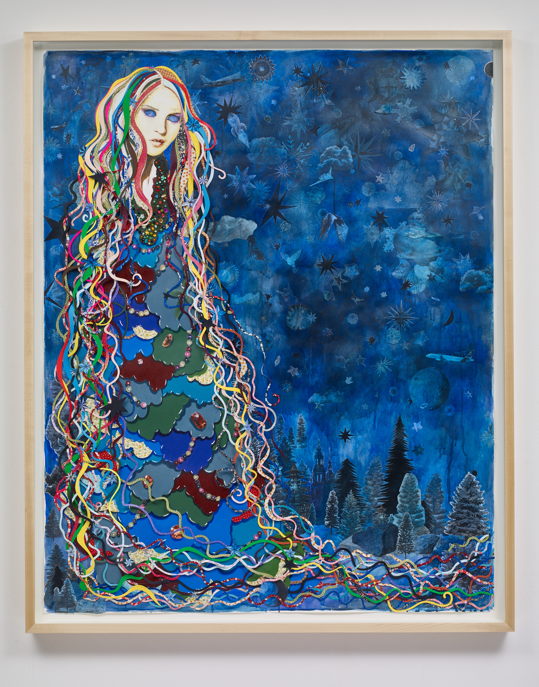 Europa (triptych) 2016, Mixed media on paper, archival frames, each 152x122x3 cm