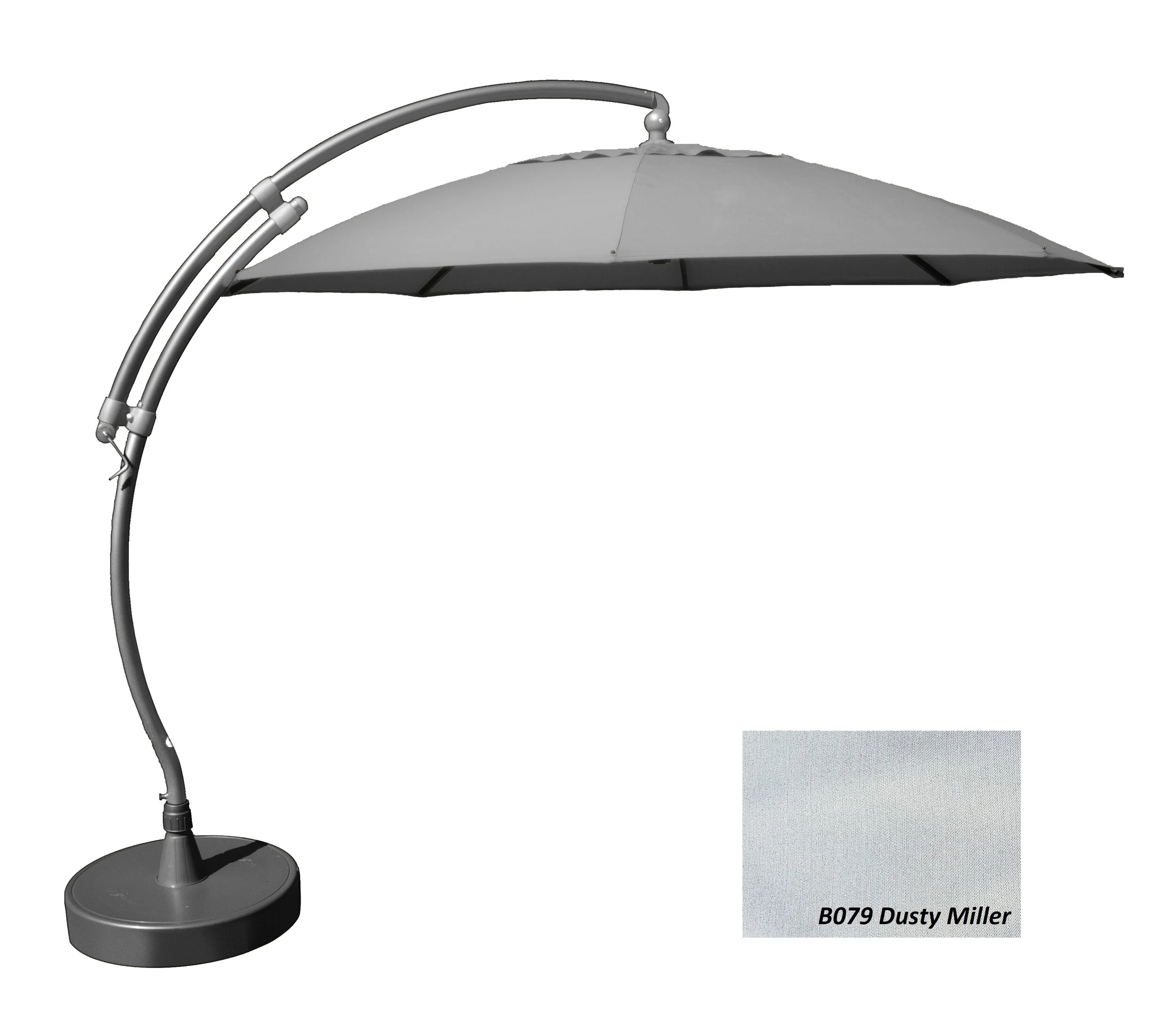 Mini Curve Cantilever Patio Umbrella 11.5C Sun Garden Umbrella — SUN