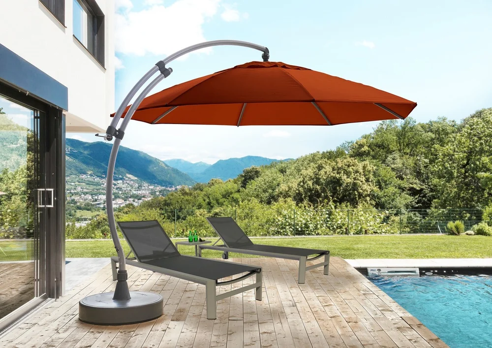 13 Curve Umbrella Cantilever Patio Umbrella Sun Garden Usa Cantilever Umbrella